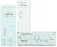 Collection of checks to Lord John Press authors, with signed endorsements, including Stephen King, William Nolan, Gunter Grass, , etc.