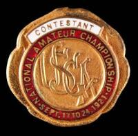 1921 USGA National Amateur Championship contestant badge