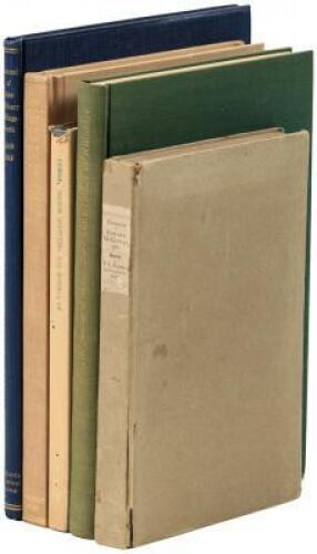 Five volumes containing journals from California during the Gold Rush