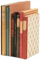 Eight volumes of fine press books, about California