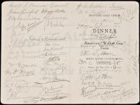 Scottish Golf Union Dinner in Honour of the American "Walker Cup" Team in the North British Station Hotel, Edinburgh - menu signed by many golfers, plus writers and dignitaries