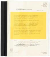 Correspondence file between Stephen King and Lord John Press proprietor, Herb Yellin