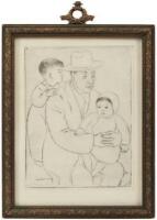 1939 Chinatown etching, framed
