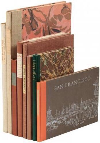 Eight volumes by the Book Club of California or the Grabhorn Press