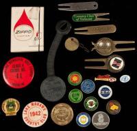 A shelf of collectibles from the library of Bob Labbance
