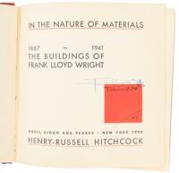 In the Nature of Materials. The Buildings of Frank Lloyd Wright, 1887-1941