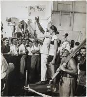 Two original photographs by Halsman of a party held by the American Society of Media Photographers in 1949