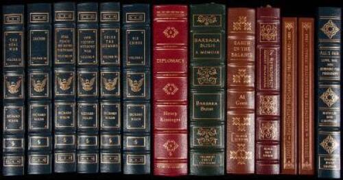 Seventy-five volumes from the Easton Press, most from the Library of the Presidents series