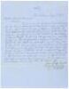 Letter about swindler Parker French's 1850 "Express Train" to the California gold fields