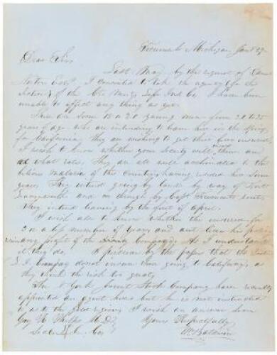 Forty-Niner company from Michigan to California by "Fremont's route"