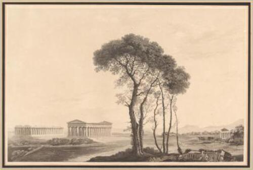 Two folio views of Greek Temples from William Wilkin's "The Antiquities of Magna Graecia"
