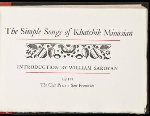 The Simple Songs of Khatchik Minasian