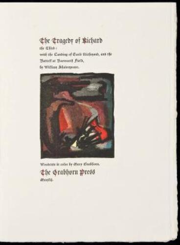 The Tragedy of Richard the Third: with the Landing of Earle Richmond, and the Battell at Bosworth Field