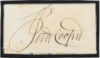 Clipped signature of the designer of the first U.S. steam locomotive