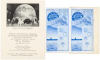 Two items relating to "The Globe" showing railroad lines at the P.P.I.E.