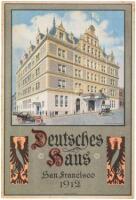 Gedenkenbl&auml;tter zur er&ouml;ffnungs Feier des Deutschen Hauses, 7ten bis 15ten Dezember 1912, San Francisco, Cal.