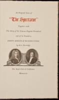 An Original Issue of "The Spectator" together with the Story of the Famous English Periodical and of its Founders, Joseph Addison & Richard Steele