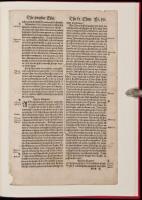 A Leaf from the First Edition of the First Complete Bible in English, The Coverdale Bible 1535