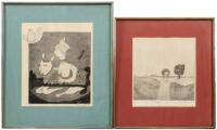 Group of five lithographs, two by Margo White