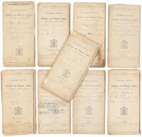 Nine Quarterly Returns of “Ordnance and Ordnance Stores Received, Issued, and Remaining on Hand,” for various forts on the western frontier commanded by Col. Henry B. Carrington