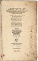 Aristotelous hapanta [in Greek] - Aristotelis summi semper uiri, et in quem unum uim suam uniuersam contulisse natura reru[m], opera, quæcunq[ue] impressa hactenus extiterunt omnia, summa cum uigilantia excusa