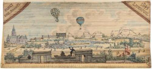 Jerusalem Delivered - with a fore-edge painting of two balloons above the 1849 Liverpool Fancy Fair.