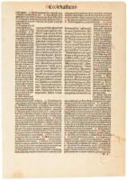 Three early leaf printings, Italian, German and French, 1492, 1493 (Koberger) and 1505