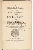 A Philosophical Enquiry into the Origin of Our Ideas of the Sublime and Beautiful. With an Introductory Discourse Concerning Taste, and Several Other Additions