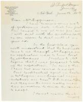 Letter signed by J. Pierpont Morgan, to Henry L. Higginson, regarding financial negotiations in the purchase of bonds