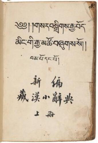 "Pu Rapga's Sino-Tibetan Glossary" - ms. title on paper spine label