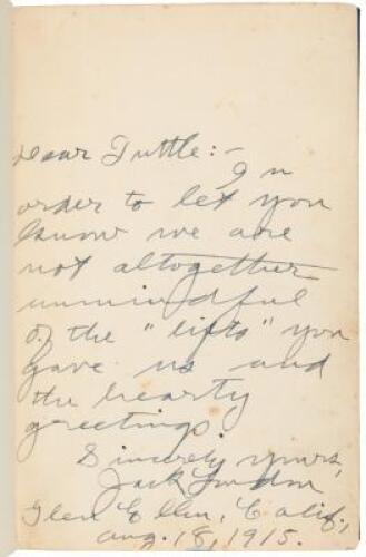 Adventure - inscribed by Jack London