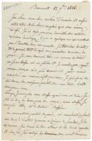 1826 letter by the Comte de Grandpre, former slave trader, Navy Captain, explorer