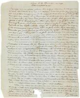 1802 letter from Turkey by French diplomat, explorer and archaeologist Pascal Fourcade