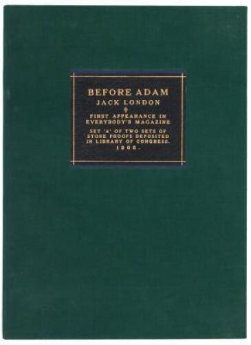 Before Adam - original proof sheets of the first and third installments, as published in Everybody's Magazine