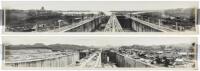 Seven panoramic photographs of the construction of the Panama Canal