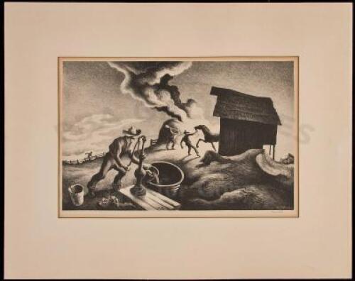 Fire in the Barn - limited edition, signed lithograph