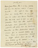 Letter from Owen Wister to James H. Wilson discussing Ulysses S. Grant and comparing him briefly to George Washington