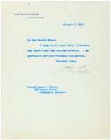Four letters from William Howard Taft to General James H. Wilson, written as Secretary of War, President, and private citizen