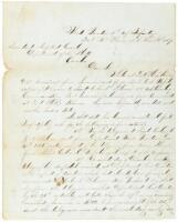 Letter from Col. Henry Carrington to the Assistant Adjutant General of the Department of the Platte, Omaha, Nebraska, relating to his being relieved of command following the Fetterman Massacre