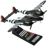 Signed Limited Edition Danbury Mint P-38 "Scat II" airplane model