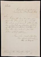 Letter signed as Secretary of State