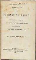 Narrative of a Journey to Kalat, Including an Account of the Insurrection at that Place in 1840; and a Memoir of Eastern Balochistan