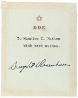 Typed greeting, signed