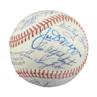 Baseball signed by members of the New York Yankees