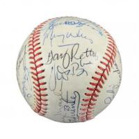 Baseball signed by 17 players