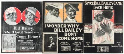 4 sheet music items: Bill Bailey, Won't You Please Come Home, and 3 copycats