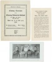 Three ephemeral items: 1909-20 &ldquo;Industrial schools&rdquo; for Black youth, NY, New Jersey, Texas