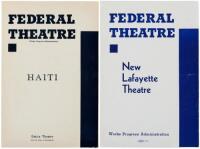 Two playbills for WPA “Negro Theatre” productions of the New Deal’s Works Progress Administration (WPA) Federal Theatre Project