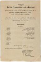 1897 rare program for military review of Black Ohio Regiment