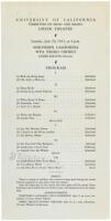 Program for 1941 WPA Negro Chorus at UC Berkeley
